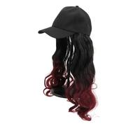 TOPPERFUN Cappello Donna con Parrucca Extension Capelli Ricci Lunghi One-piece Fashion Adatto per Feste e Viaggi