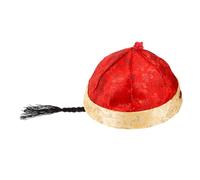 TOPPERFUN Cappello Imperatore con Coda Intrecciata Copricapo per Cosplay e Spettacoli Teatrali Accessorio per Rappresentazioni Culturali