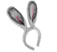 TOPPERFUN Cerchietto Orecchie da Coniglio Grigio Resistente alla Deformazione Vestibilità Sicura, per Feste e Cosplay per Adulti e Ragazze