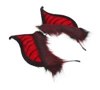 TOPPERFUN Cerchietto Orecchie Pipistrello Halloween Donna in Peluche Spooky-cute Accessorio Costume Cosplay Elegante e Divertente per Feste e Travestimenti