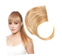 TOPPERFUN Clip Frangia Finta Donna Leggera Estensione Capelli Sintetici con Clip Facile da Applicare per Look Moda Veloce e Naturale