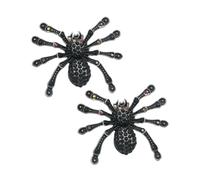 TOPPERFUN Clip per Scarpe Donna Ragno Neri in Lega e Cristalli, 2 Pezzi Decorativi per Tacchi Alti, Accessori Eleganti e Unici per Matrimoni e Feste