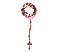 TOPPERFUN Collana Croce in Legno Naturale per Uomo, Accessorio Raffinato e Semplice, per L'uso Quotidiano lo Shopping, Aggiunge Charme e Personalità
