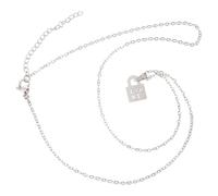 TOPPERFUN Collana di Coppia in Acciaio Inox Ciondolo a Lucchetto Collana d'Amore Legame Amicizia per Fidanzato e Fidanzata Gioiello Leggero e Resistente per Uso Quotidiano