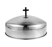 TOPPERFUN Coperchio in Acciaio per Vassoio da Comunione Copertura Rotonda per Piatto da Portata e Bicchieri Religiosi Accessorio Igienico Resistente per Cerimonie Sacre e Celebrazioni