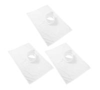 TOPPERFUN Copertura per Lettino da Massaggio Foro Viso 3 Pezzi Fodera Protettiva Riutilizzabile Traspirante Lenzuola Angoli 80X50 CM per Saloni di Bellezza e Spa