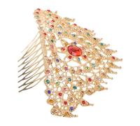 TOPPERFUN Corona per Capelli da Sposa Strass e Pettine Accessori per Capelli Antichi Design Culturale per Feste di Compleanno