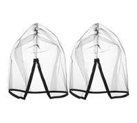 TOPPERFUN Cuffia per Chioma e Trucco da Sposa Monouso 2 Pezzi, Protezione Viso e Chioma Lavabile Cerniera, Copertura Completa per Camerini e Feste Addio al Nubilato, Vestibilità per Donna