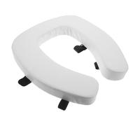 TOPPERFUN Cuscino Rialzato Imbottito per Sedile Wc Bianco, Rialzo Spesso 4,3 Cm per Anziani e Disabili, Copriwater Morbido per Uso Domestico e Facilità di Seduta nel Bagno