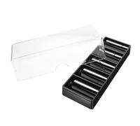 TOPPERFUN Custodia Portatile per Chip da Poker in Acrilico Nero, Scatola Professionale Facile da Trasportare e Conservare, per Gioco e Club di Poker