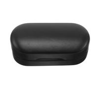 TOPPERFUN Custodia Rigida per Occhiali da Sole da Vista Oversize Doppio Scomparto in Pu Nero, Porta Occhiali da Viaggio Portatile per Uomo e Donna, Organizer Resistente All’abrasione