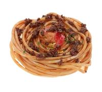 TOPPERFUN di simulazione della pasta carne simulata di oggetti di scena finti spaghetti cibo da gioco realistico cibo realistico alimenti artificiali cibi falsi cibo minuscolo resina