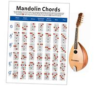 TOPPERFUN Diagramma Accordi Guida Pratica allo Studio Musicale in Carta Resistente per Mandolino e Portatile Tabella Allenamento Dita per Principianti e Insegnanti