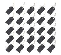 TOPPERFUN Etichette Prezzi Nere Mini Lavagna 56x31 Mm Cordino in Juta, Set da 150 Pezzi per Supermercati, Gioielli e Alimenti, Cartellini Segnaprezzo Resistenti per Esposizione