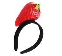 TOPPERFUN Fascia Chioma Donna a Forma di Fragola, Accessorio per Chioma da Spa Morbido e Regolabile, Fascia per Viso e Doccia la Cura della Pelle, per Feste e Selfie Divertenti