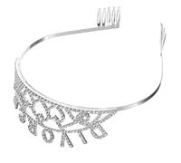 TOPPERFUN Fascia Corona da Donna in Lega di Zinco Argento, Design Barocco Elegante, Mantiene la Forma e Vestibilità Confortevole, per Feste e Celebrazioni