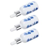 TOPPERFUN Flaconi Set e per Oli Essenziali 30ml Ceramica Contagocce 3 in da Pezzi Chiusura Ermetica Anti-perdita Colore Casuale Viaggi e Uso Quotidiano