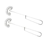 TOPPERFUN Frullino per Uova Manuale a Immersione in Acciaio Inox Molla, Frusta da Cucina Resistente Manico Isolante e Gancio, per Miscelare Latte e Uova, Set da 2 Pezzi