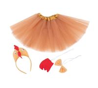 TOPPERFUN Impostato vestirsi per la festa di pasqua costumi animali per Dressità di animali costume di Halloween da pollo costume coda di tacchino cotone Brown