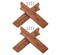 TOPPERFUN Impugnatura Antiscivolo in Legno per Coltello da Cucina Set da 2 Pezzi Sostitutivi Ergonomici per Taglierina Accessori per Utensili Manuali Adatti a Uso Domestico e
