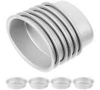 TOPPERFUN Lega di Alluminio Antiaderenti per Dolci Stampi Ovali Set di 10 | Stampi per Pasticciotti Leccesi, Stampo per Crostata, Teglia per Dolci, Argento, Uso Domestico e Pasticceria