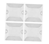 TOPPERFUN Marcatori Riflettenti di Corsia in Plastica 4 Pezzi per Segnaletica Stradale e Marciapiedi, Indicatori di Sicurezza Notturna Resistenti alle Intemperie per Autostrade e Vialetti