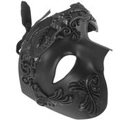 TOPPERFUN Maschera da Soldato Romano per Uomo in Plastica Nera, Leggera e Confortevole, per Masquerade e Feste a Tema Halloween e Cosplay