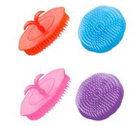 TOPPERFUN Massaggiatore Capelli per Cute 4 Pezzi Spazzola Shampoo in Pe per Pulizia Profonda e Riduzione del Sebo per Uso Domestico e Viaggio Colore Casuale