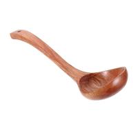 TOPPERFUN Mestolo in Legno Naturale 30x9,2 Cm con Manico lungo Resistente al Calore, Cucchiaio da Zuppa Cinese Multiuso per Ramen, Noodles e Porridge, Utensile da Cucina Ergonomico