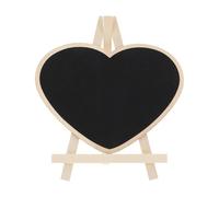 TOPPERFUN Mini Lavagna da Tavolo in Legno 20x15 Cm Cartello a Forma di Cuore, Lavagna Verticale Decorativa per Scrivere Messaggi e Avvisi, Accessorio per Arredamento Casa e Decorazione