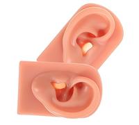 TOPPERFUN Modelli in Silicone Per Piercing Orecchio, Set Da 2 Orecchie Realistiche in Silicone Morbido Per Pratica e Formazione Medica, Simulazione Didattica Per Foratura Auricolare Professionale