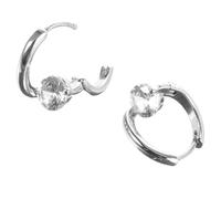 TOPPERFUN Orecchini Cerchio Donna Ipoallergenici Leggeri con Zirconi Cubici Luminosi Cerchi Minimalisti Chic per Donne Eleganti e Regalo Raffinato