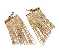 TOPPERFUN Orecchini Donna Pendenti con Nappine in Metallo Dorato Design Geometrico Minimalista Eleganti e Versatili per Outfit Casual e Party