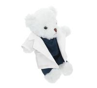 TOPPERFUN Orsetto di Peluche Dottore Costume da Dottore per Cani per Halloween Orso di Registrazione da Orso di Laurea Peluche Medico Vestiti di Peluche Cotone pp Bianca