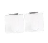 TOPPERFUN Palette Acriliche Per Trucco Da Salone 2 Pezzi Trasparenti Per Mix Colori Nail Art e Fondotinta Portatili Ergonomiche Leggere Per Trucco Professionale e Uso Quotidiano
