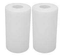TOPPERFUN Paralume Cilindrico in Vetro Bianco 2 Pezzi E27, Ricambio per Lampada da Tavolo, Sospensione e Applique, Diametro 100 Mm Altezza 180 Mm, Paralume per Illuminazione Domestica