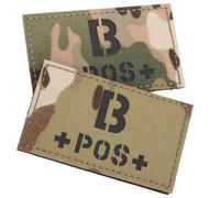 TOPPERFUN Patch Sanguigno B Positivo con Chiusura a Strappo 2 Pezzi