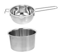 TOPPERFUN Pentola a Bagnomaria in Acciaio Inox 201 600ml, Set per Fusione Cera, Cioccolato e Burro, Scalda-caramelle per Uso Domestico e Professionale, Adatta a Pasticceria e Ristoranti