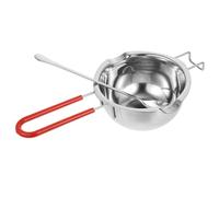 TOPPERFUN Pentola Caldaia per Fusione Cera e Cioccolato con Manico in Silicone e Cucchiaio Miscelatore da Resistente al Calore per e Candele Colore Casuale Colore Casuale