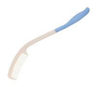 TOPPERFUN Pettine Con Manico Lungo Curvo Per Anziani e Disabili Leggero Ed Ergonomico Per Tutti i Tipi Di Capelli Uso Facile e Antinodi Regalo Per Famiglia