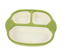 TOPPERFUN Piatto in Silicone Alimentare per Scomparti e Ventosa Antiscivolo Capacità per Svezzamento Resistente e per Separati e Riduzione Sprechi