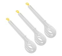 TOPPERFUN Pinza per Uova 3 Pezzi in Plastica Bianca Utensile Multifunzione per Sbattere e Servire Uova Sode Frusta Manuale per Impasti e Insalate Strumento Igienico per Buffet e Catering