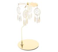 TOPPERFUN Portacandele decorativo girevole in metallo con acchiappasogni per decorazione di Natale, matrimonio, ringraziamento