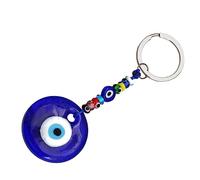 TOPPERFUN Portachiavi con Occhio Turco Blu Ciondolo Decorativo per Auto Turco per Regali Compleanno e Protettore Contro Malocchio Design e Resistente