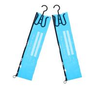 TOPPERFUN Sacchetti Porta Parrucche in Pvc con Ganci, Set da 2 Pezzi Colore Azzurro, Borsa per Conservazione Extension Chioma e Organizer Multifunzionale per Accessori Chioma