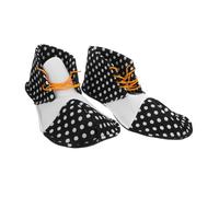 TOPPERFUN Scarpe Clown Nere Bianche Accessori Costume per Donna Scarpe Cosplay Halloween Comfort Duraturo per Performance e Feste