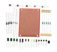 TOPPERFUN Scheda Di Formazione Per Saldatura Kit Di Pratica Per Saldatura Per Principianti Ferro Vari Componenti e Scheda Di Pratica Per Sviluppo Di Competenze Elettroniche