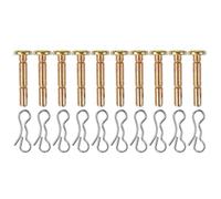 TOPPERFUN Set 10 Pezzi Spilli di Taglio e Coppiglie in Acciaio Inossidabile per Motoslitte, Facile da Installare, Protezione Macchina, Accessori Ricambio per Rimozione Neve