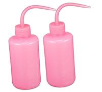 TOPPERFUN Set 2 Bottiglie Comprimibili in Plastica 250ml Per Pulizia Ciglia Beccuccio Angolato, Strumento Portatile Per Lavaggio Occhi, Labbra e Naso