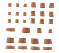 TOPPERFUN Set 30 Tappi in Sughero Alimentare per Bottiglie di Vino Design Conico Affusolato Facili da Inserire e Rimuovere per Uso Domestico e Ristoranti